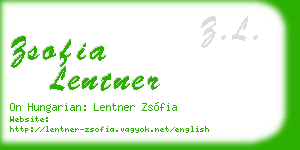 zsofia lentner business card